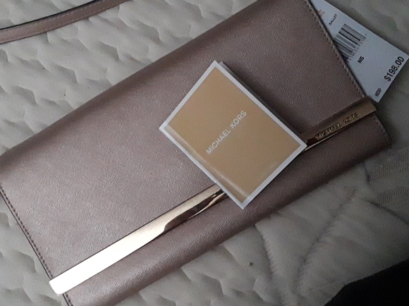 Michael Kors Leather Clutch Handbag